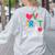 Love Them First Teach Them Second Teacher Student Love Quote Women's Sweatshirt Back Print Ash