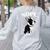 Love NOPE Boston Terrier Dog Lover Women's Sweatshirt Back Print Ash