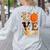 Love Pre-k Teacher Shirts Autumn Fall Pumpkin Fall Leopard Women's Sweatshirt Back Print Ash