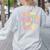 In My Math Teacher Era Retro Back To School Groovy Teacher Men Women Women's Sweatshirt Back Print Ash