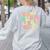 In My Music Teacher Era Retro Back To School Musician Band Men Women Women's Sweatshirt Back Print Ash