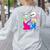 Nerdy Pythagoras Fighting Over C Squared Math Teacher Women's Sweatshirt Back Print Ash