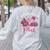In October We Wear Pink Apple Teacher Daisy Breast Cancer Women's Sweatshirt Back Print Ash In October We Wear Pink Apple Teacher Daisy Breast Cancer Women's Sweatshirt Back Print Ash