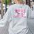In October We Wear Pink Ballet Ghost Teacher Breast Cancer Women's Sweatshirt Back Print Ash In October We Wear Pink Ballet Ghost Teacher Breast Cancer Women's Sweatshirt Back Print Ash