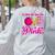 In October We Wear Pink Love Teacher Breast Cancer Awareness Women's Sweatshirt Back Print Ash