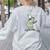 Off To Teach English Scooter Frog ESL Teacher Literature Women's Sweatshirt Back Print Ash
