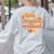 One Thankful PE Teacher Thanksgiving Fall Autumn Groovy Women's Sweatshirt Back Print Ash