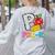 P Is For Pre-K Teacher Pencil Apple Back To School Women's Sweatshirt Back Print Ash P Is For Pre-K Teacher Pencil Apple Back To School Women's Sweatshirt Back Print Ash