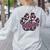 Panthers Paw Print Leopard Maroon Panther Pride Teacher Women's Sweatshirt Back Print Ash Panthers Paw Print Leopard Maroon Panther Pride Teacher Women's Sweatshirt Back Print Ash