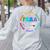 PARA Dream Team Teacher Paraprofessional Paraeducator Women's Sweatshirt Back Print Ash