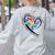Para Heart Teacher Paraprofessional Paraeducator Men Women Women's Sweatshirt Back Print Ash Para Heart Teacher Paraprofessional Paraeducator Men Women Women's Sweatshirt Back Print Ash