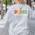 Paras Make It Possible Teacher Paraprofessional Paraeducator Women's Sweatshirt Back Print Ash