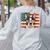 Patriotic Boston Terrier Dog Lover USA Flag 4th Of July For Men Women Kids Women's Sweatshirt Back Print Ash