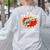 PE Physical Education Teacher Superhero Power School Women's Sweatshirt Back Print Ash