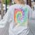 PE Teacher Phys Ed Tie Dye Physical Education Appreciation Women's Sweatshirt Back Print Ash