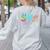 Peace Love Art Painting Palette Art Teacher Women's Sweatshirt Back Print Ash Peace Love Art Painting Palette Art Teacher Women's Sweatshirt Back Print Ash