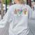 Peace Love Montessori Daycare Teacher Appreciation Women's Sweatshirt Back Print Ash