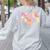 Physical Education Halloween Bow Checkered Teacher Ghost PE Women's Sweatshirt Back Print Ash Physical Education Halloween Bow Checkered Teacher Ghost PE Women's Sweatshirt Back Print Ash