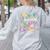 Pre-K Crayons & Curiosity Preschool Teachers Life Tie Dye Women's Sweatshirt Back Print Ash