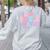 In My Pre K Era Groovy Back To School First Day Teacher Kids Women's Sweatshirt Back Print Ash