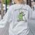 Pre K Grade Teacher Frog Back To School Preschool Women's Sweatshirt Back Print Ash