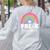 Pre-K Teacher Cute Pre Kindergarten For Teachers Rainbow For Men Women Kids Women's Sweatshirt Back Print Ash Pre-K Teacher Cute Pre Kindergarten For Teachers Rainbow For Men Women Kids Women's Sweatshirt Back Print Ash