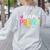 Pre-k Team Pencil Teacher Student Back To School Girls Women's Sweatshirt Back Print Ash
