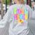 Preppy First Grade Back To School 1st Grade Teacher Girl Kid Women's Sweatshirt Back Print Ash Preppy First Grade Back To School 1st Grade Teacher Girl Kid Women's Sweatshirt Back Print Ash