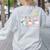 Preppy Silly Teacher Goose Build Character Back To School Women's Sweatshirt Back Print Ash