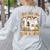 Preschool Boo Crew Teacher Kids Halloween Ghost Cat Pumpkin Women's Sweatshirt Back Print Ash