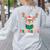 Preschool Crew Xmas Reindeer Teacher Student Christmas Women's Sweatshirt Back Print Ash