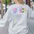 Preschool Squad Team Pre-K Crew Back To School Teacher Women's Sweatshirt Back Print Ash