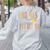 Progress Over Perfection Teacher Pencil Back-To-School Women's Sweatshirt Back Print Ash