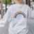 Rainbow Math Equation Teacher Nerd Retro LGBT Gay Pride Flag Women's Sweatshirt Back Print Ash