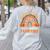 Rainbow I Teach The Cutest Pumpkins Kindergarten Teacher Men Women Women's Sweatshirt Back Print Ash