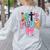Lets Read Reading Teacher Back To School Literacy Pencil Bow Women's Sweatshirt Back Print Ash Lets Read Reading Teacher Back To School Literacy Pencil Bow Women's Sweatshirt Back Print Ash