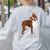 Red Boston Terrier Dog Women's Sweatshirt Back Print Ash