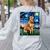 Red Heeler Starry Night Cattle Dog Colorful Art By Aja For Men Women Girls Kids Women's Sweatshirt Back Print Ash