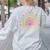 Retired Teacher Rainbow Women's Sweatshirt Back Print Ash Retired Teacher Rainbow Women's Sweatshirt Back Print Ash