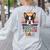 Retro Boston Terrier Dad Women's Sweatshirt Back Print Ash
