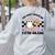 Retro You Can't Scare Me I Teach 5th Grade Teacher Halloween Women's Sweatshirt Back Print Ash
