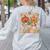 Retro Fall In Love With Learning Autumn Pumpkin Teacher Kids Women's Sweatshirt Back Print Ash Retro Fall In Love With Learning Autumn Pumpkin Teacher Kids Women's Sweatshirt Back Print Ash