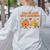 Retro Fall In Love With Learning Autumn Pumpkin Teacher Women's Sweatshirt Back Print Ash Retro Fall In Love With Learning Autumn Pumpkin Teacher Women's Sweatshirt Back Print Ash