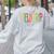 Retro Field Trip Vibes Vintage Field Trip Vibes Teacher Kids Women's Sweatshirt Back Print Ash