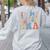 Retro Groovy In My Instructional Coach Era Teacher Women's Sweatshirt Back Print Ash