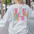 Retro Infant Teacher Vibes Women Daycare Teacher Women's Sweatshirt Back Print Ash Retro Infant Teacher Vibes Women Daycare Teacher Women's Sweatshirt Back Print Ash