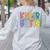 Retro Kindergarten Dream Team Back To School Teacher Kids Women's Sweatshirt Back Print Ash Retro Kindergarten Dream Team Back To School Teacher Kids Women's Sweatshirt Back Print Ash