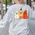 Retro Pencil Ghost Boo Spooky Teacher Halloween Costume Women's Sweatshirt Back Print Ash