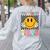 You Got This Retro Smile Motivational Testing Day Teacher Women's Sweatshirt Back Print Ash