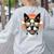 Retro Sunset Sunglasses Boston Terrier Boston Bull Bostie Women's Sweatshirt Back Print Ash